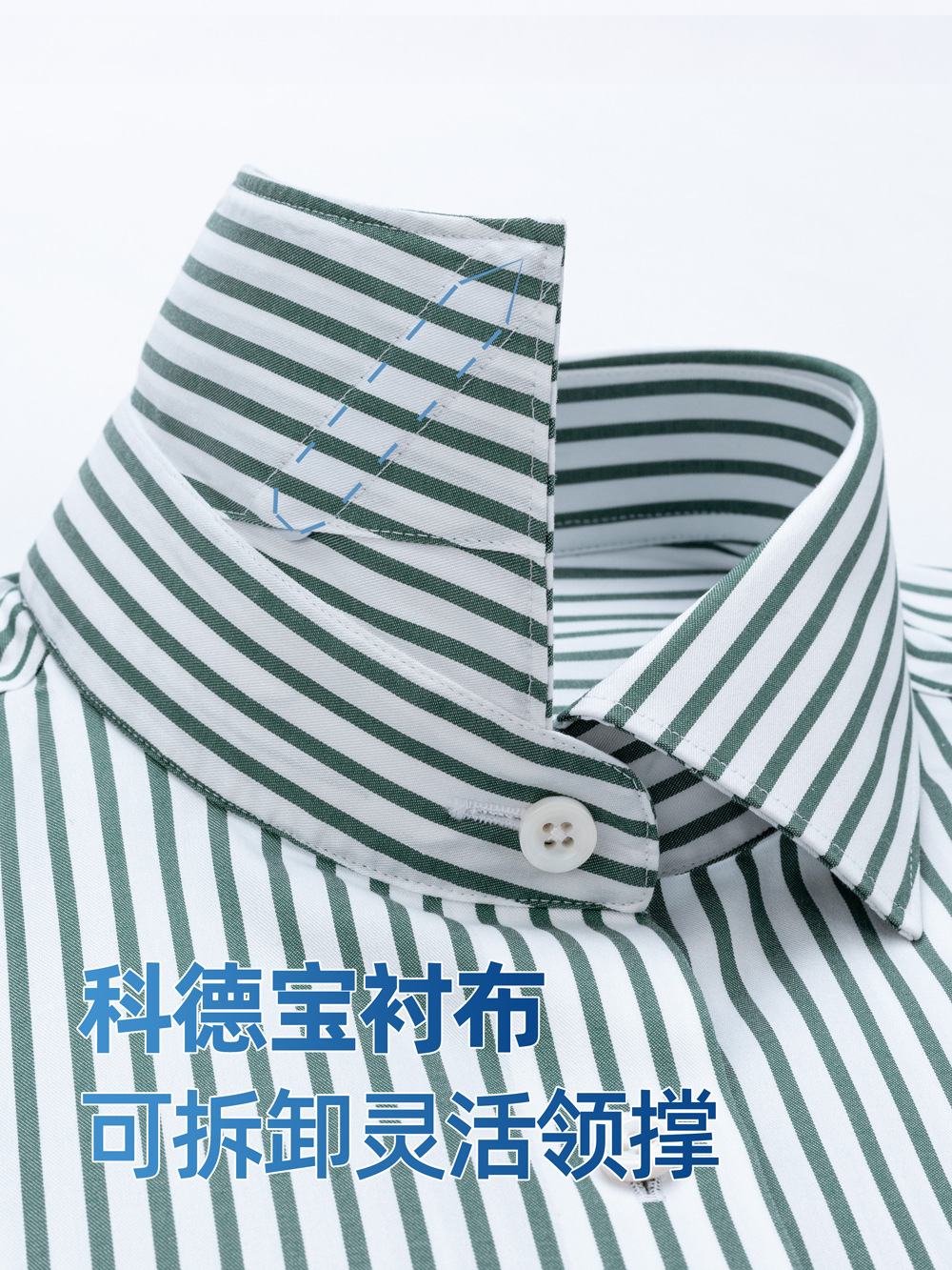 Camisas anchas a rayas verdes para hombres de manga corta moda de verano casual 200 seda de morera DP sin escaldar vestido de negocios formal