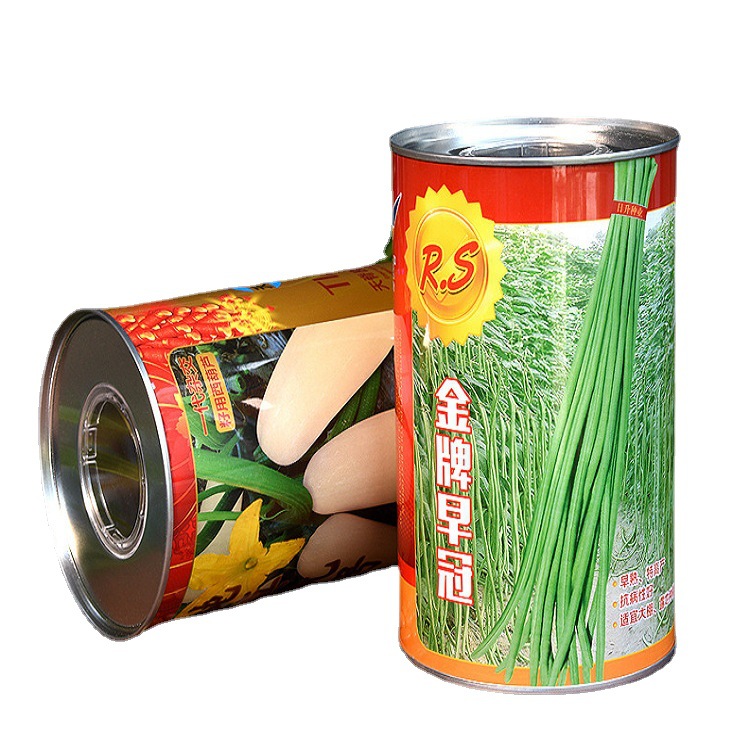厂家供应 青梗菜种子罐  马口铁盒 白铁皮罐 7号罐种子圆形包装罐