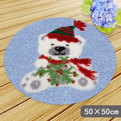 Avtomobil döşəmə paspasları — Cushion Chair Cushion Car Seat Cushion - zd047-christmas-white-bear-38cm-white-net-cross