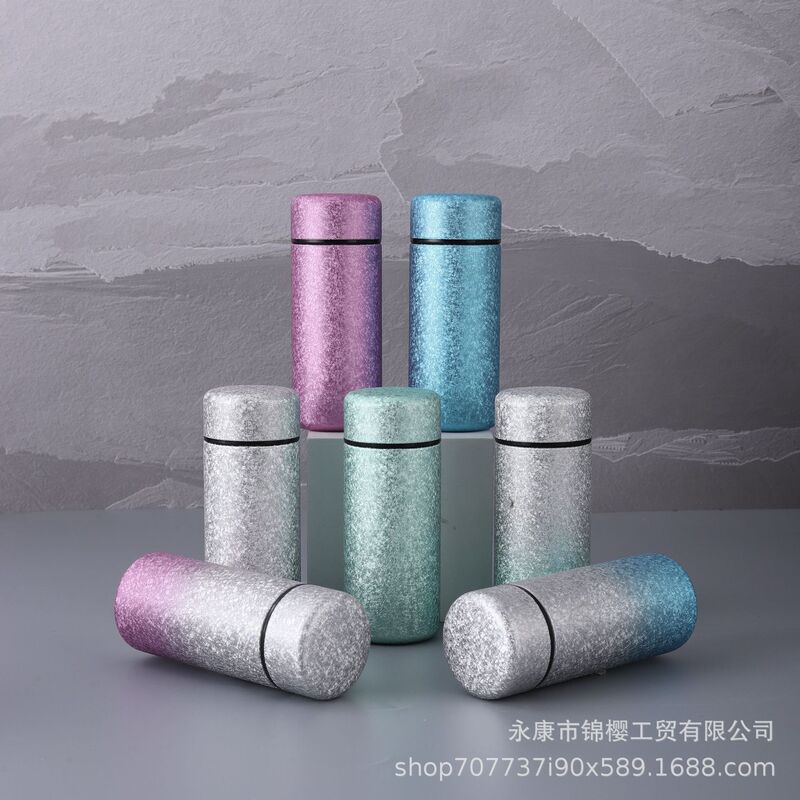 高颜值覆钛迷你保温杯渐变色便携式口袋杯高级感商务办公随手水杯|undefined