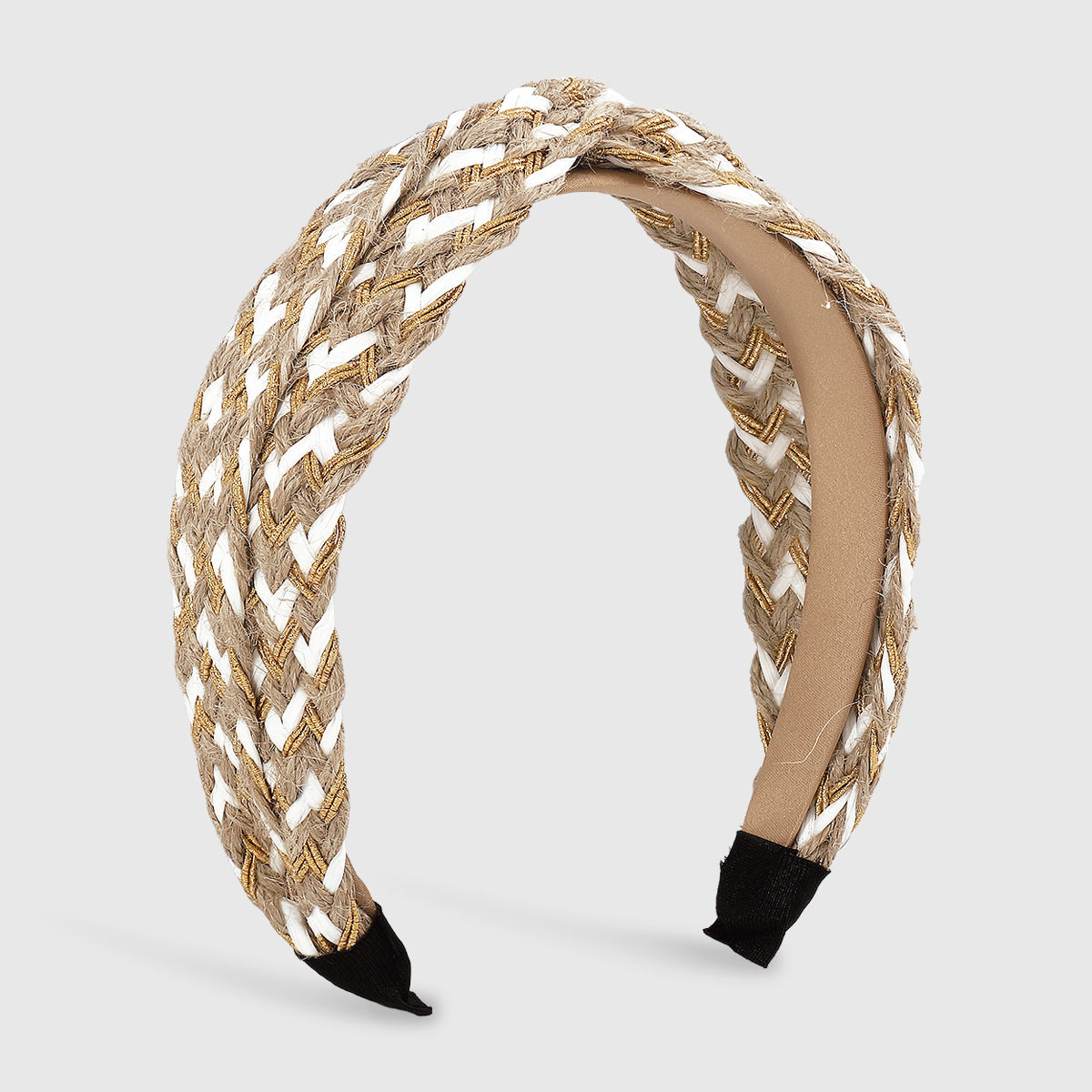 Ethnischer Stil Farbblock Stroh Stricken Knoten Haarband display picture 9