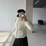 保暖立领通勤抽绳白鸭绒