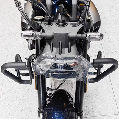 Suitable for Wuji CU525 bumper modification bumper folding backrest rear shelf quick release side bag canvas bag accessories (Motorcycle bumper) - black-carbon-steel-reinforced-bumper