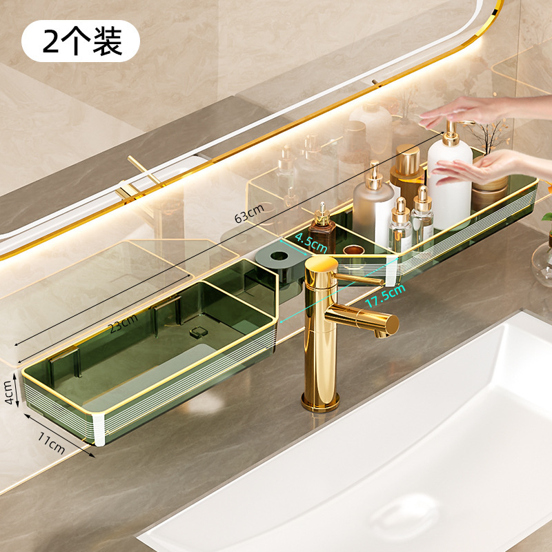 バスルームの収納ラックをアップグレードしてください。蛇口ミラー前収納ラック浴室トイレ洗面台収納ラック|undefined