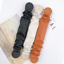 新款人造皮革串皮手腕带diy手机壳饰品配件褶邹皮带铆钉固定手带