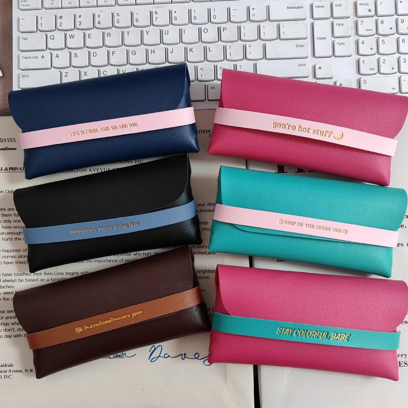 Portable Contrast Soft Bag Glasses Case Compression-resistant Large Capacity Sunglasses Sunglasses Nearby Mirror Storage Bag Soft Bag