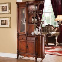 美式实木间厅柜隔断门厅酒柜客厅进门玄关欧式双面屏风柜其他绢花