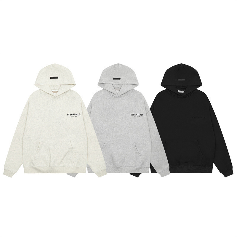 Fog Sweatshirt Men's Hooded Fleece-Lined Double-Thread American Fashion Brand Flocking Essentials Loose Couple Hoodie Jacket