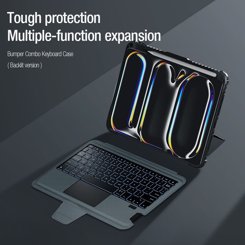 Nillkin Is Suitable for iPad Pro 11 2025 Tablet Computer Detachable Backlit Keyboard Protective Leather Case M5