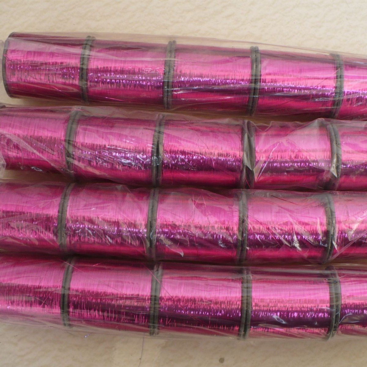 扁平塑料淡雪青丝金属光泽条状淡金黄丝淡咖啡棕色铝箔亮片丝