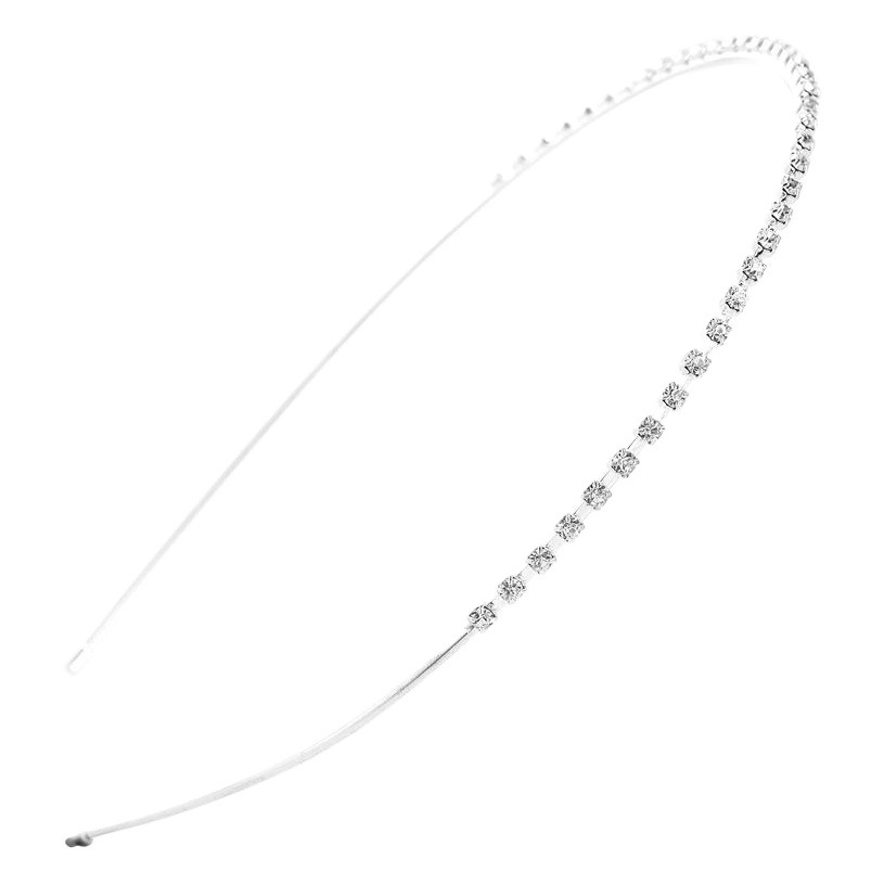 Japonés y coreano accesorios para el cabello tocado coreano rhinestone diadema sola fila doble fila diamante-incrustado dulce tocado diadema joyería al por mayor