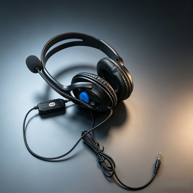 Wired Mobile Phone and Computer Headset with Microphone, Desktop and Laptop Headset, Stereo Chat, Online Classes
