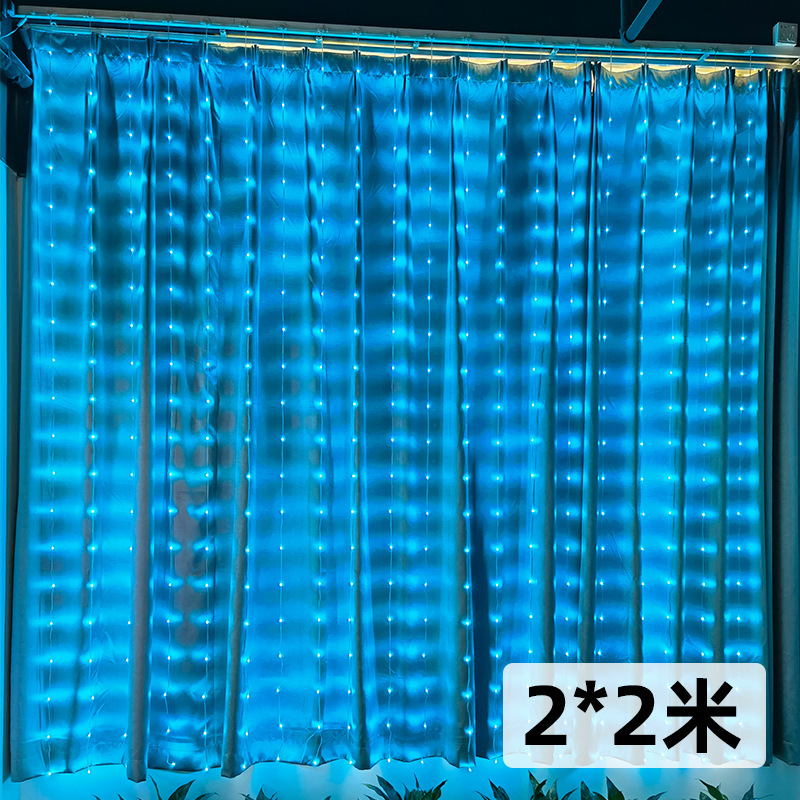 Venta caliente Bluetooth Magic color punto de control Cable de cuero Cadena de luz APP cortina inteligente Pantalla de subtítulos atmósfera decorativa Cadena de luz