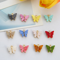 DIY Korean-style accessory gold-plated alloy pendant earring drop butterfly charm, Yushuxin's style
