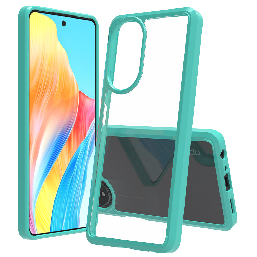 MOQ50 en stock para OPPOA58 4G cristal acrílico 1,5mm dos-en-uno resistente a la caída PC + TPU teléfono caso