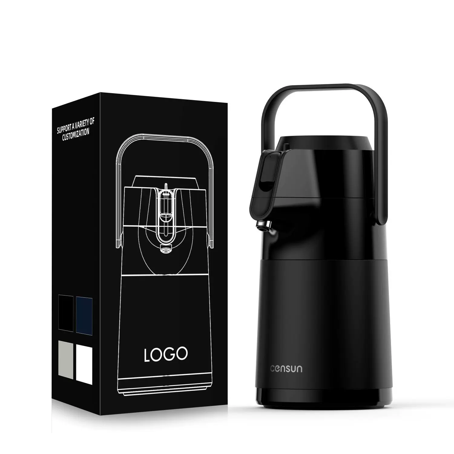 IDEUS 跨境热销保温壶2.2L大容量不锈钢真空保温瓶便携气压瓶批发