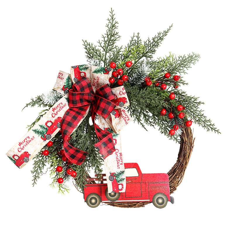 Navidad guirnalda puerta decoración otoño cosecha Garland puerta colgando cosecha Garland coche casa ventana decoración transfronteriza