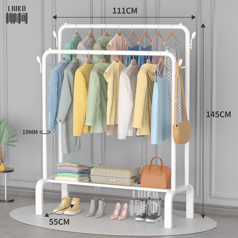Percha de piso interior varilla de secado de balcón percha de ropa de dormitorio simple percha de ropa de una sola varilla percha de colcha percha de ropa