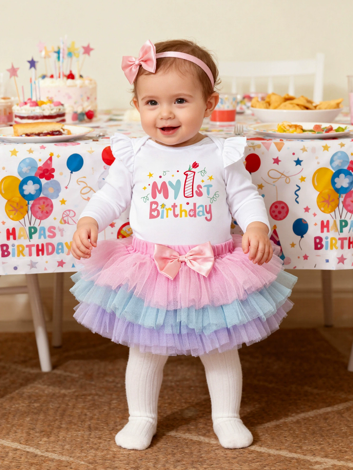 Baby Girls Birthday Outfit Set