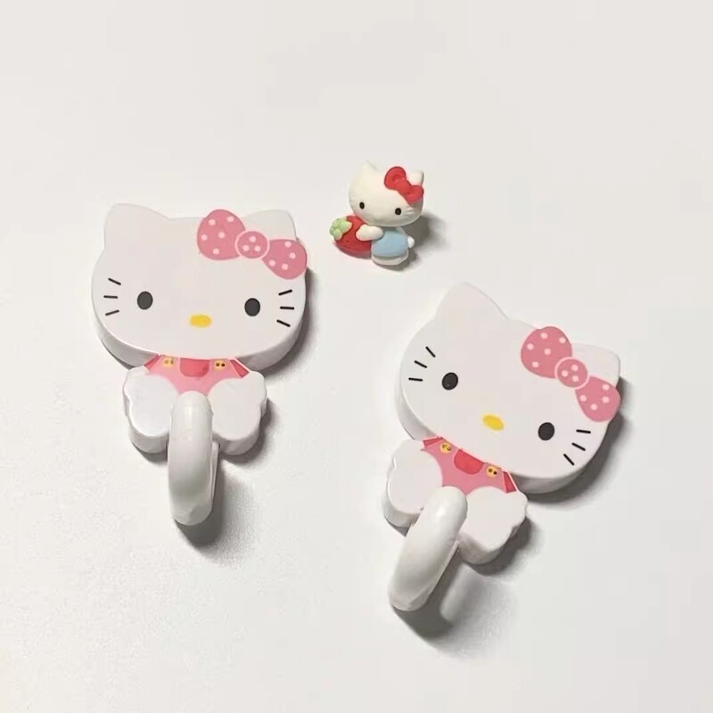 かわいいクリエイティブフックハローキティ家庭用重量漫画寮フック無痕装飾強重量フック|undefined