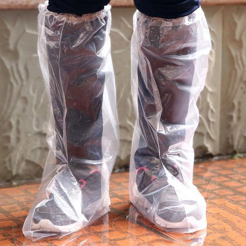 Cubierta de zapato desechable impermeable antideslizante cubierta de zapato de lluvia engrosada impermeable resistente al desgaste plástico transparente engrosado para lluvia exterior resistente al desgaste