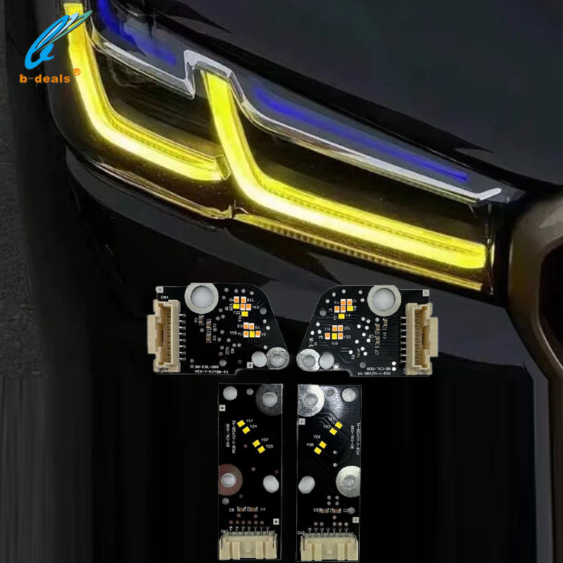 Car Modified Led Gold Eye Suitable for Bmw 5 Series G30 G38 2021-2023 Lemon Yellow Headlights