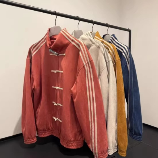 2026 Chinese-Style Design Silk New Chinese-Style Stand-Collar Buttoned Jacket for Men, Spring Loose-Fitting Tang Suit Coat