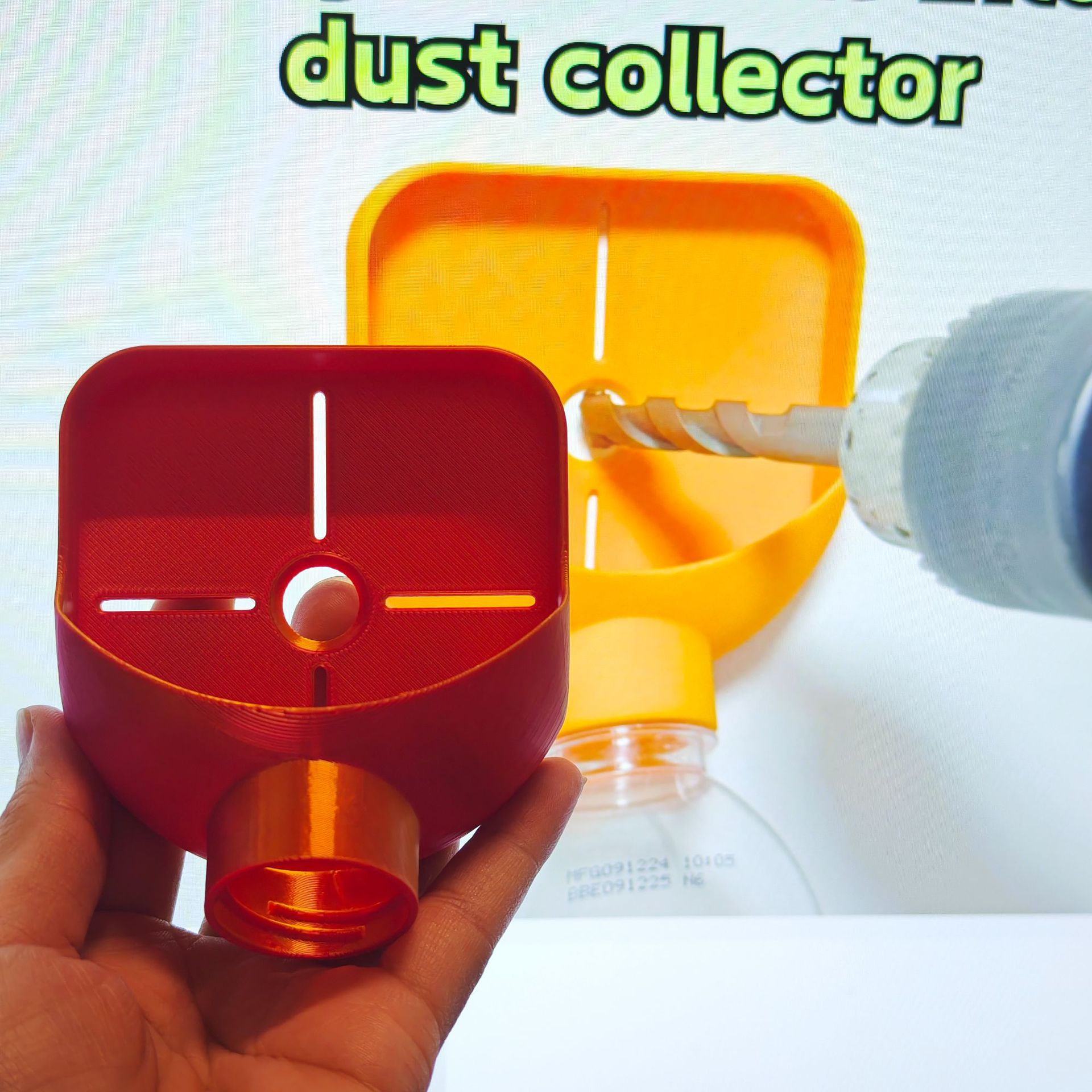 Colector y guía de virutas de perforación de productos explosivos transfronterizos Colector de polvo de perforación Colector de polvo de placa de botella de agua al por mayor