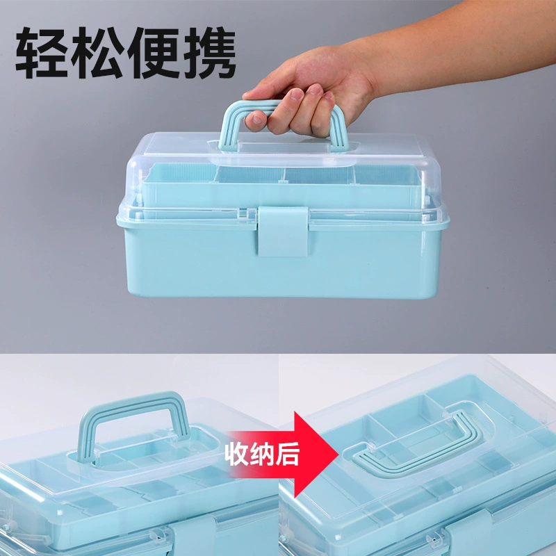 Plastic handheld big art storage box for manicure