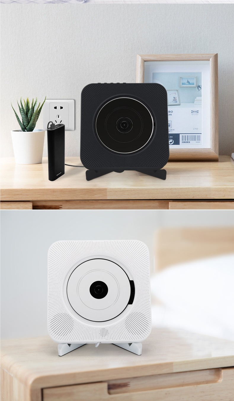 Creative CD Player Album Wall-Mounted Retro Vinyl Music Player Bluetooth Record Player Portable Player Gift
