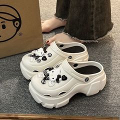 超厚底洞洞鞋女夏季外穿2023新款網紅流汗小狗可愛百搭涼拖鞋