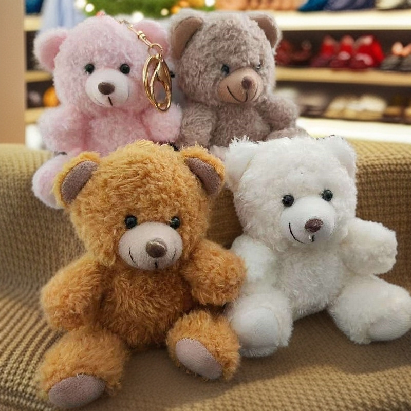 New Curly Teddy Bear Doll Bear Keychain Pendant Mobile Phone Case Accessories Bag Accessories Doll Doll