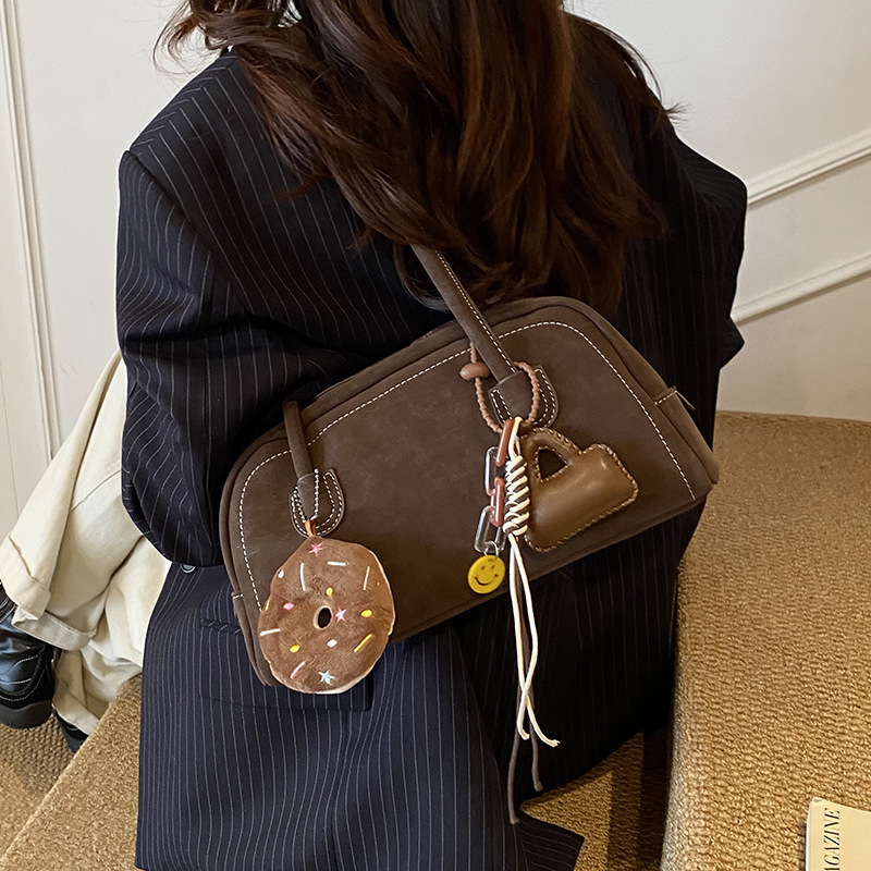 Niche Retro Underarm Bag For Women 2025 New Autumn Shoulder Bag Large Capacity Commuter Boston Pillow Bag - Thumbnail 4