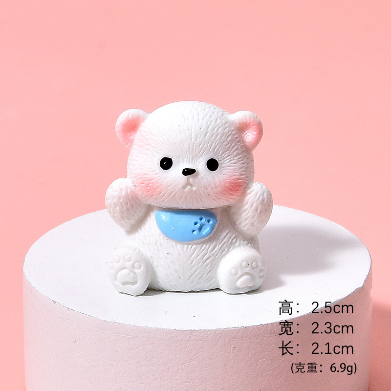 漫画かわいいシミュレーションカップルよだれかけクマデスクトップ装飾品ドールハウスミニデスクトップ diy 装飾アクセサリー