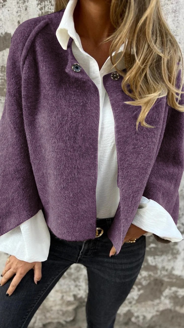 Women's Long Sleeve Cashmere Jacket For Autumn And Winter_voghion.com