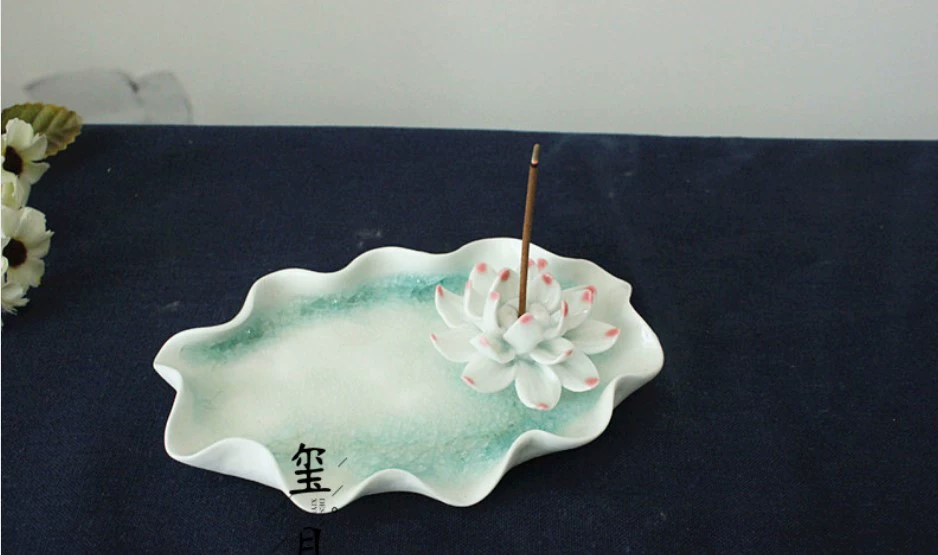 Вставка для благовоний в линию глазури с трещинами ручной работы Jingdezhen