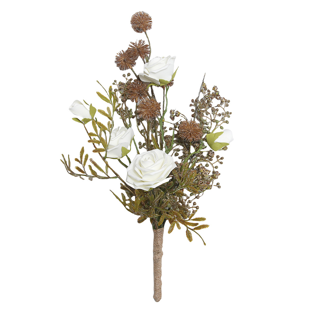 Rosas de frutas secas retrógradas flores simuladas nuevos productos explosivos de alto nivel sensación de simulación de rosas accesorios de fotografía de boda para el hogar