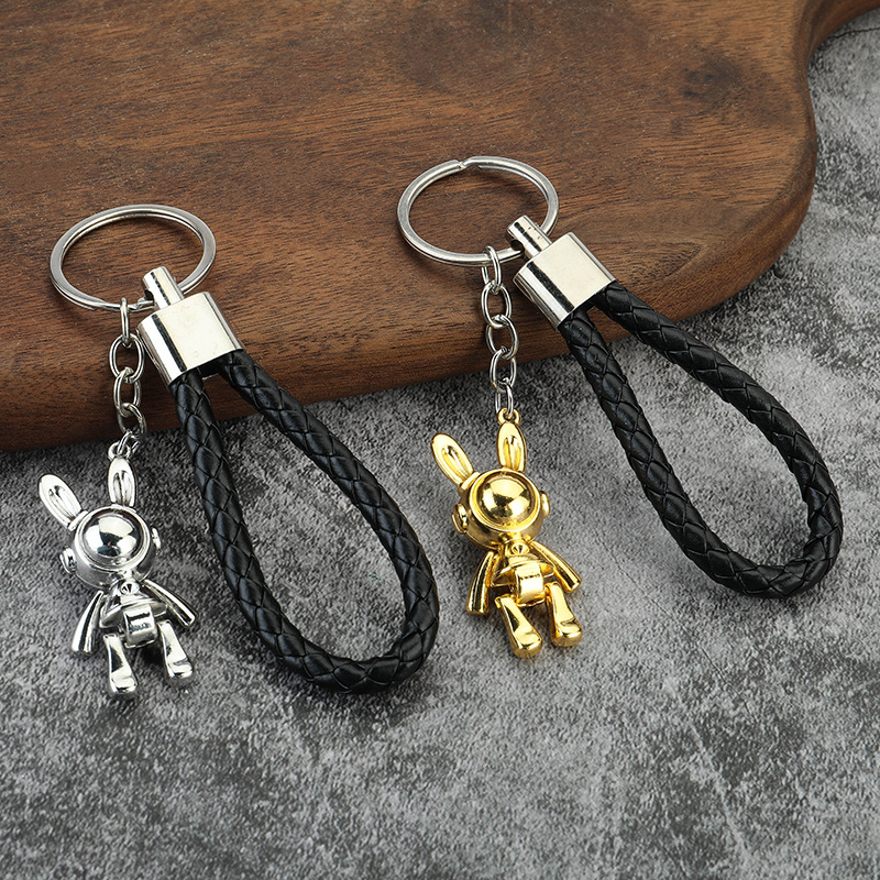 1 Piece Cute Rabbit Animal Metal Unisex Bag Pendant Keychain
