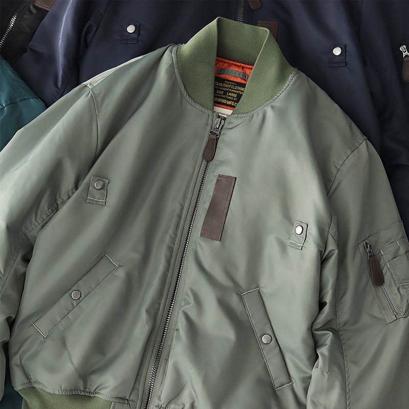 MA1 pilot jacket men's coat winter thickened warm cotton-padded jacket men's American retro loose baseball jacket cotton-padded jacket