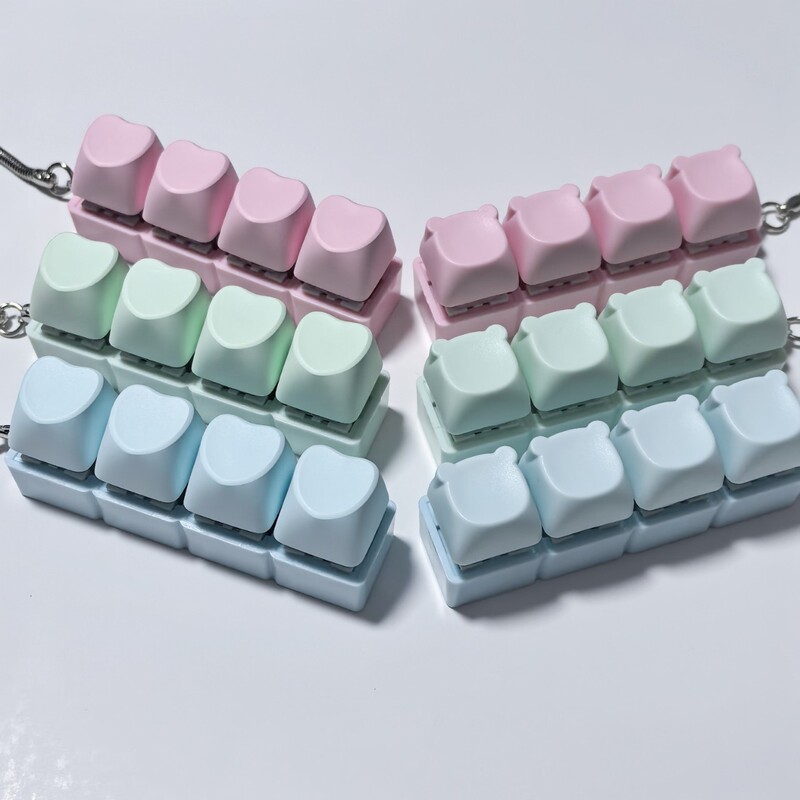 Cross-Border Shaft Tester Love Button Decompression Toy Keychain Pendant Fingertip Press Luminous Toy Fingertip Button