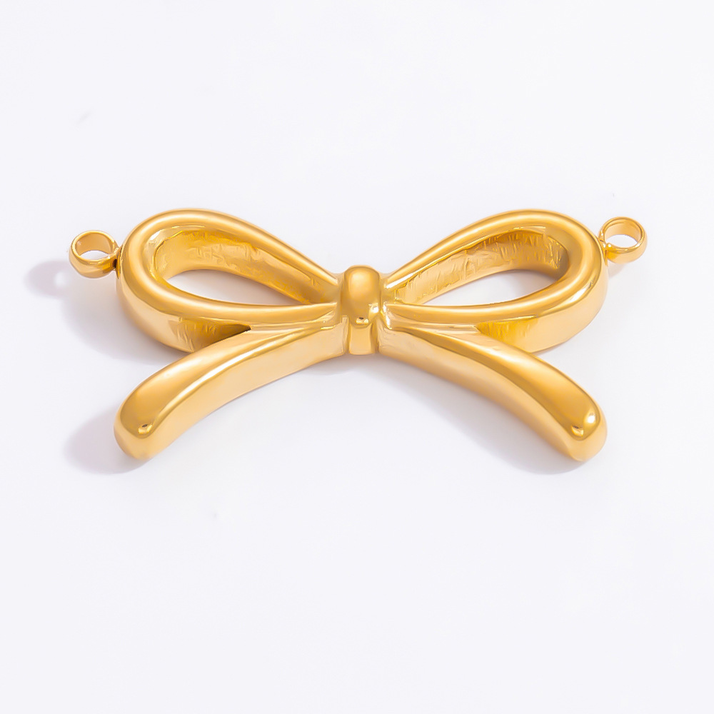 4g Weight 0.03µm-0.05µm Gold Plating Thickness PVD Coated Gold Plating Process Pendant Jewelry Making Type Real Gold Plated Plating Material 1 Piece Quantity 304 Stainless Steel Material Bow Knot Pattern Simple Style, Classic Style Style Waterproof Non Tarnish, Plating Craft 1 Piece 304 Stainless Steel PVD Coated Real Gold Plated Bow Knot Pendant DIY Jewelry Accessories 9