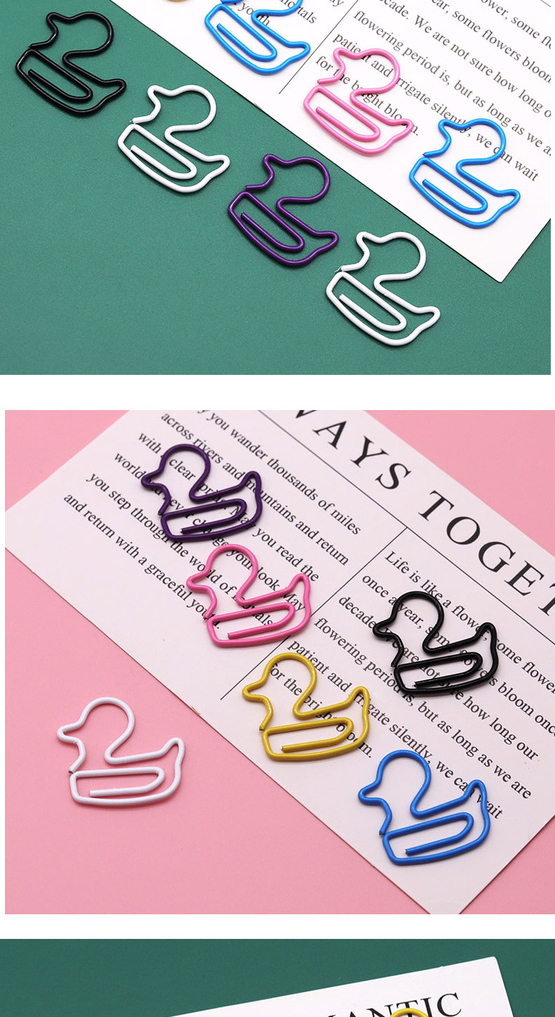 1 Piece Animal Solid Color Class Learning School Plastic Cute Paper Clip display picture 1