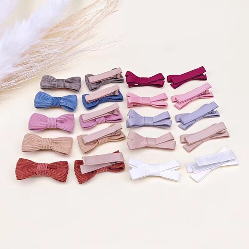 91110 Japanese and Korean baby hairpins, cotton and linen children's hairpins, manufacturer wholesale bow hairpins