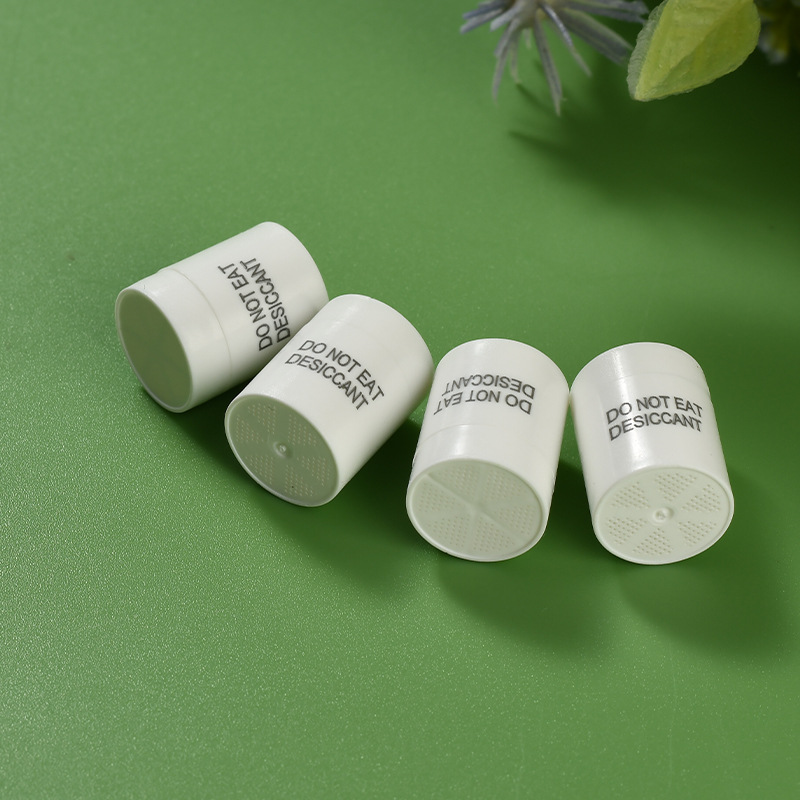 Columnar de calidad alimentaria medicina medicinal desecante cilíndrico a prueba de humedad perla desecante cápsula producto de cuidado de la salud desecante