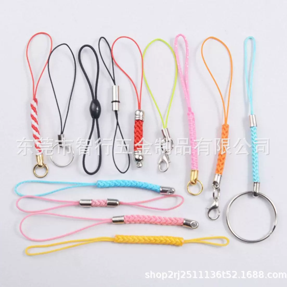 龙虾扣手机挂绳 旋转拧螺丝挂绳 吊绳 八字弹力绳 编制玉米棒绳