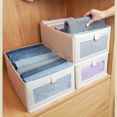 折り畳み式布芸収納ボックス可ウィンドウズ不織布収納タンスズボン衣類収納整理箱卸売り