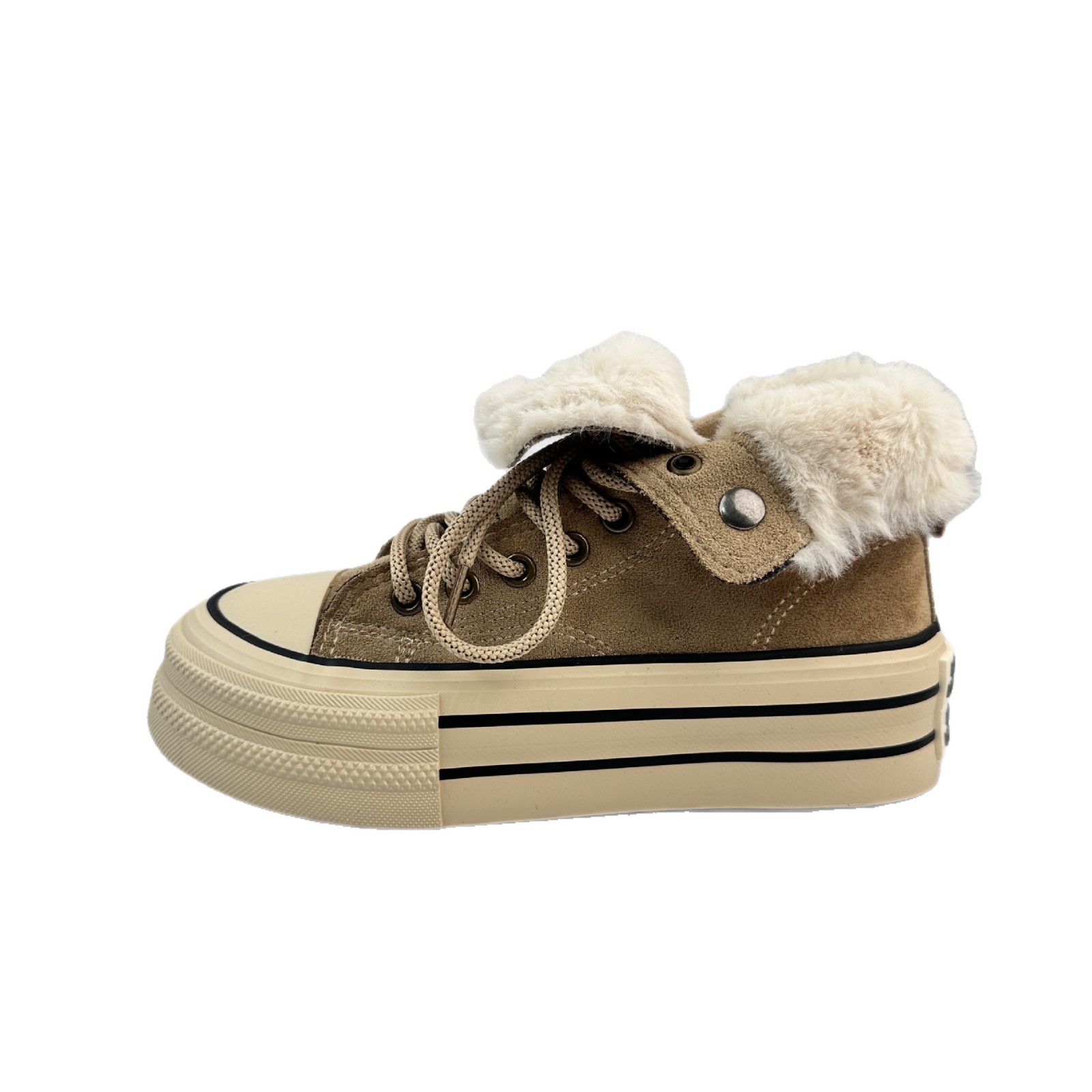 Estudiantes de invierno de Yuanbo coreanos zapatos de lona de terciopelo versátiles para mujeres 2025 nuevos zapatos de terciopelo Harajuku de fondo grueso image 6