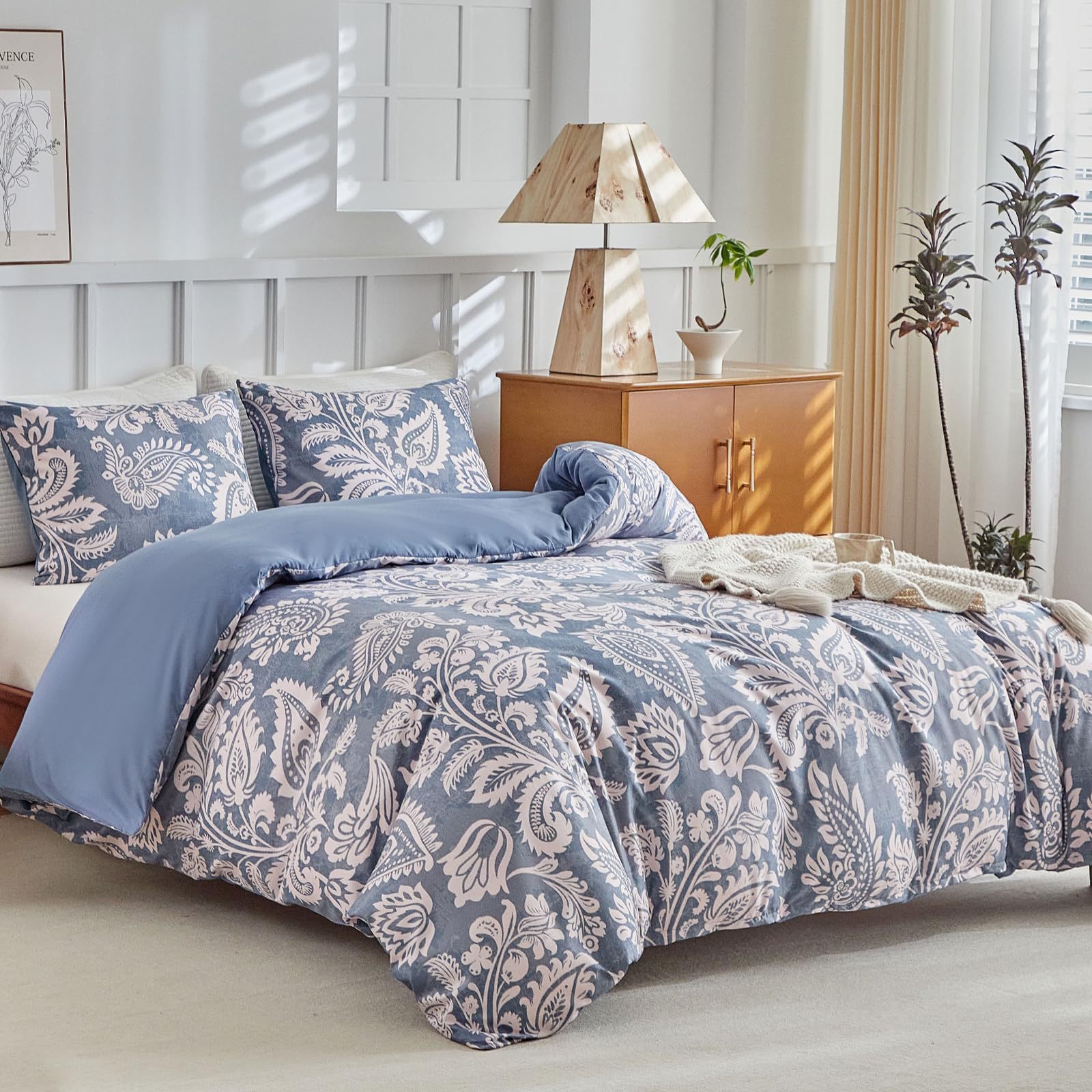 C:paisley Blue(no Comforter) Q