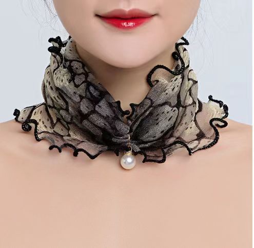 Кулон из искусственного жемчуга - кожа змеи