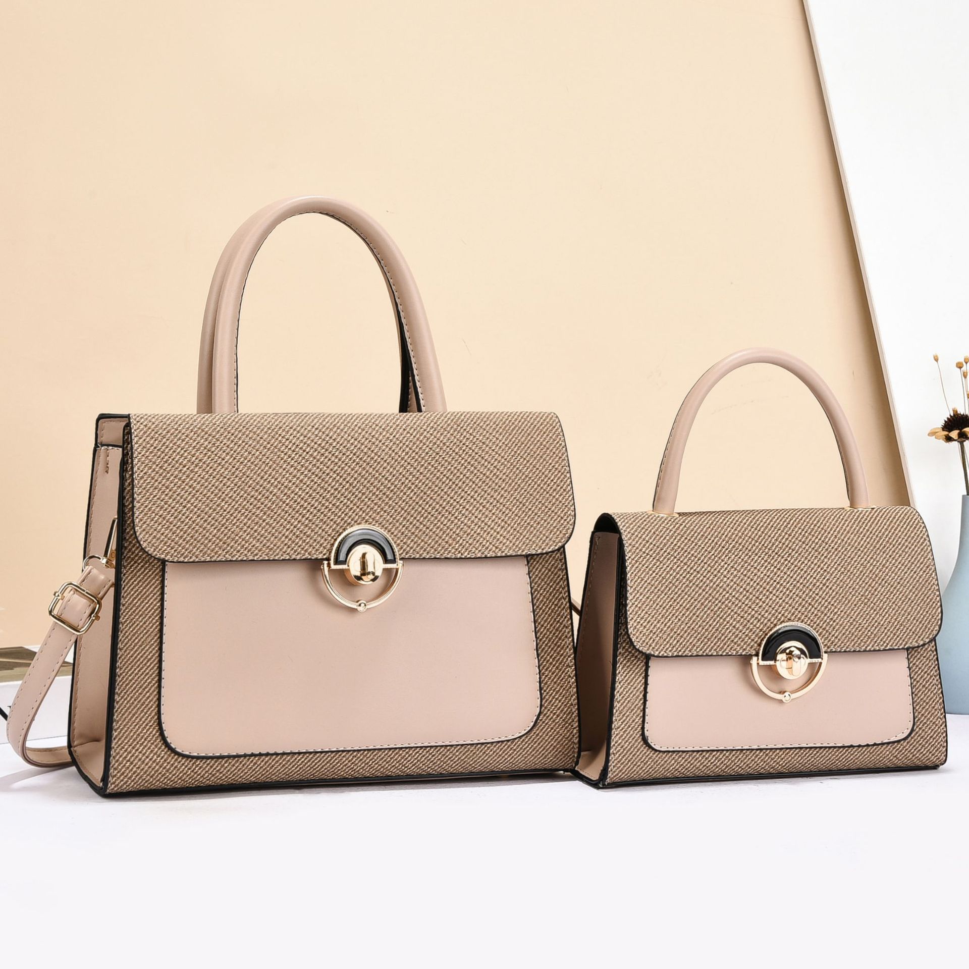 Bolso de dos piezas para niños y madres, temperamento, textura, práctico, bolso de mano, bandolera de mensajero de viaje casual, handbags